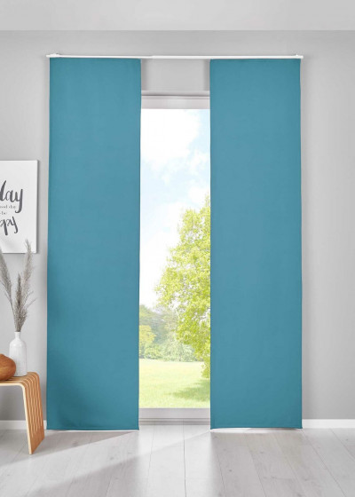 -202020680-2- Petrol HxB 245x60 cm 2 Verdunkelung Schiebegardinen »NewYork« Flächenvorhänge Paneelwagen