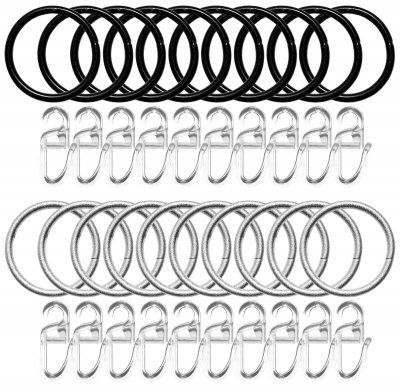 -2021192-10er Set Gardinenringe mit Faltenlegehaken...