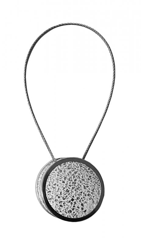-2021193- Nickel 30 cm Raffhalter Magnetisch Ø 40mm  Vorhang Vorhanghalter Klemmhalter