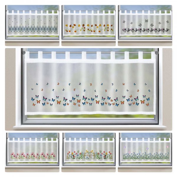 -2022410-Scheibengardine »Bodrum« Sichtschutz Dekoration Transparent Voile Bedruckt