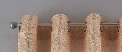 -202220353- Taupe HxB 245x145 cm Gardine Netz Struktur mit Ösen uni einfarbig transparent Netzoptik Netzstruktur