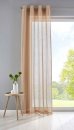 -202220353- Taupe HxB 245x145 cm Gardine Netz Struktur mit Ösen uni einfarbig transparent Netzoptik Netzstruktur
