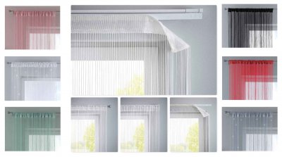 -20303MB-Fadengardine Fadenstore Tunneldurchzug...