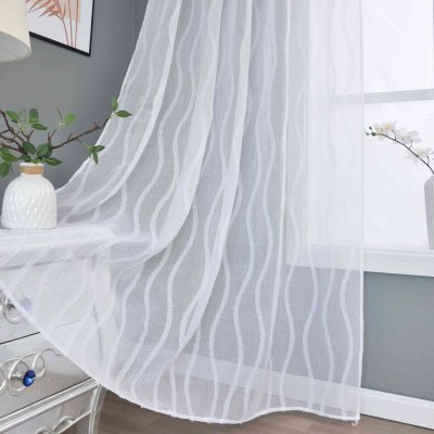 -2023420- Natur HxB 245x145 cm Gardine Waves »VALENCIA« Multiband Scherli Transparent Leinen-Optik