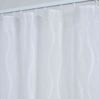 -2023420- Natur HxB 245x145 cm Gardine Waves »VALENCIA« Multiband Scherli Transparent Leinen-Optik