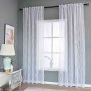 -2023420- Natur HxB 245x145 cm Gardine Waves »VALENCIA« Multiband Scherli Transparent Leinen-Optik