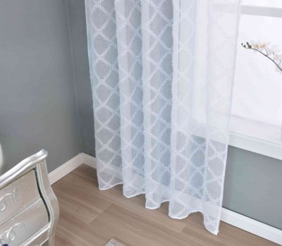 -2023430- Natur HxB 245x145 cm Gardine Diamond »VALENCIA« Multiband Scherli Transparent Leinen-Optik