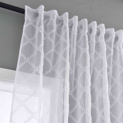 -2023430- Natur HxB 245x145 cm Gardine Diamond »VALENCIA« Multiband Scherli Transparent Leinen-Optik