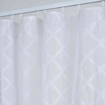 -2023430- Natur HxB 245x145 cm Gardine Diamond »VALENCIA« Multiband Scherli Transparent Leinen-Optik