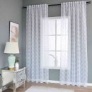 -2023430- Natur HxB 245x145 cm Gardine Diamond »VALENCIA« Multiband Scherli Transparent Leinen-Optik