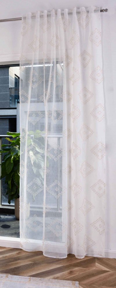 -2023460- Natur Taupe HxB 245x145 cm Gardine Chevron...