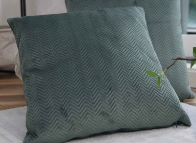 -2023510- Grün LxB 45x45 cm Kissen Jacquard...