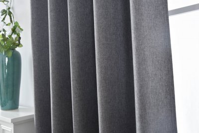 -2023600- Dunkelgrau HxB 175x140 cm Verdunkelungsvorhang 100% Verdunkelung »BOSTON Dark« Multibandaufhängung