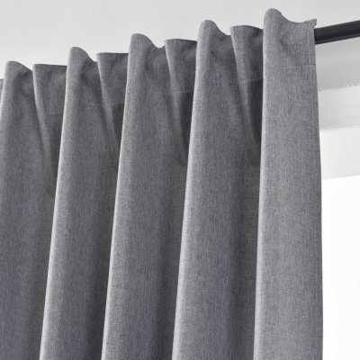 -2023600- Dunkelgrau HxB 175x140 cm Verdunkelungsvorhang 100% Verdunkelung »BOSTON Dark« Multibandaufhängung