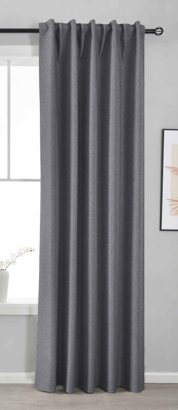 -2023600- Dunkelgrau HxB 245x140 cm Verdunkelungsvorhang 100% Verdunkelung »BOSTON Dark« Multibandaufhängung