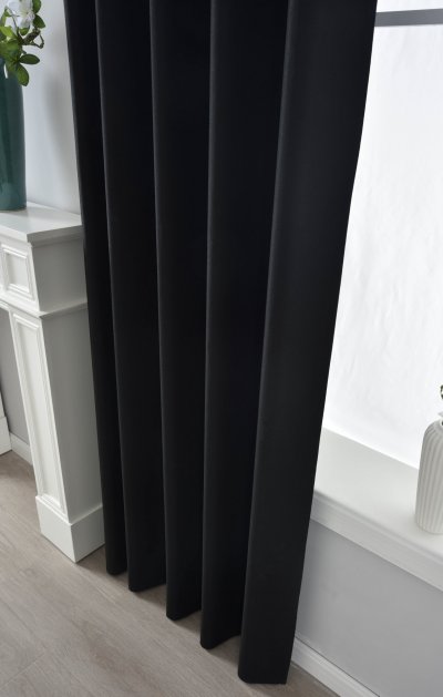 -2023600- Schwarz HxB 175x140 cm Verdunkelungsvorhang 100% Verdunkelung »BOSTON Dark« Multibandaufhängung