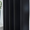 -2023600- Schwarz HxB 175x140 cm Verdunkelungsvorhang 100% Verdunkelung »BOSTON Dark« Multibandaufhängung