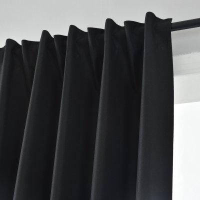 -2023600- Schwarz HxB 245x140 cm Verdunkelungsvorhang 100% Verdunkelung »BOSTON Dark« Multibandaufhängung