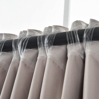 -2023600- Taupe HxB 175x140 cm Verdunkelungsvorhang 100% Verdunkelung »BOSTON Dark« Multibandaufhängung