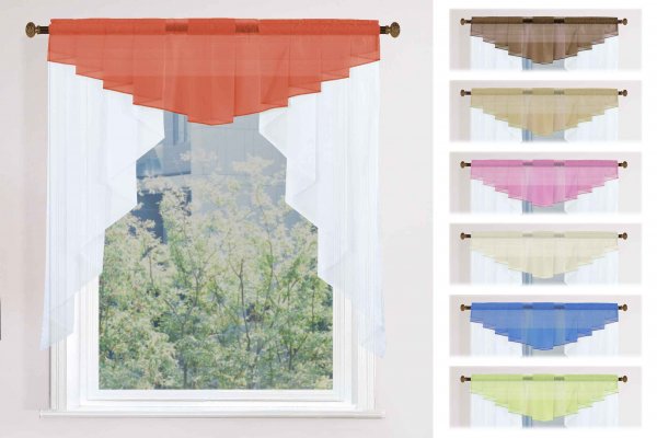 -2023700- Scheibengardine »MEIßEN« M-Bogen Kurzgardine