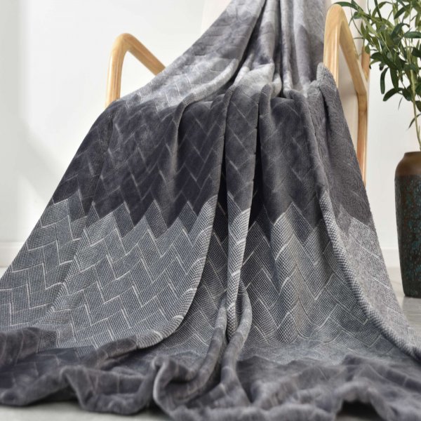 -2023800- Grau LxB 200x150 cm Wolldecke Plüschdecke »Toronto« 230gr./m² Polyester Superweich Kuschelig