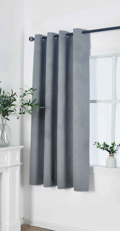 -202410- Grau HxB 175x145 cm Verdunkelungsvorhang 100%...