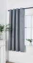 -202410- Grau HxB 175x145 cm Verdunkelungsvorhang 100% Black Out »München Dark« Ösen Raffhalter