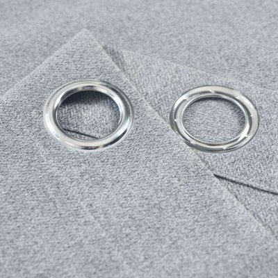 -202410- Grau HxB 245x145 cm Verdunkelungsvorhang 100% Black Out »München Dark« Ösen Raffhalter