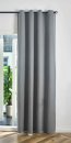 -202410- Grau HxB 245x145 cm Verdunkelungsvorhang 100% Black Out »München Dark« Ösen Raffhalter