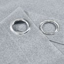 -202410- Grau HxB 245x145 cm Verdunkelungsvorhang 100% Black Out »München Dark« Ösen Raffhalter