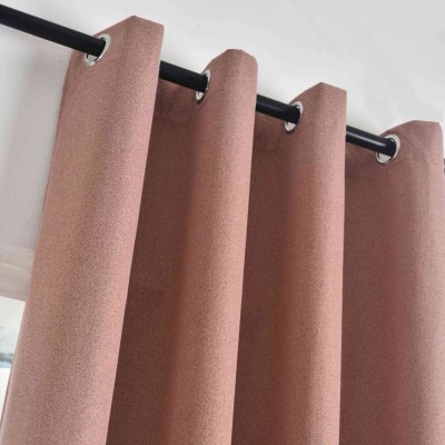 -202410- Altrosa HxB 225x145 cm Verdunkelungsvorhang 100% Black Out »München Dark« Ösen Raffhalter