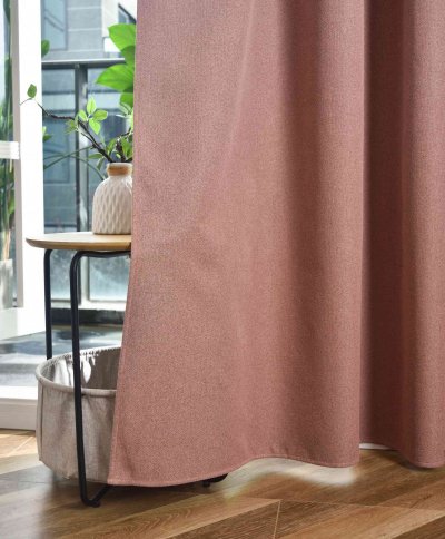 -202410- Altrosa HxB 225x145 cm Verdunkelungsvorhang 100% Black Out »München Dark« Ösen Raffhalter