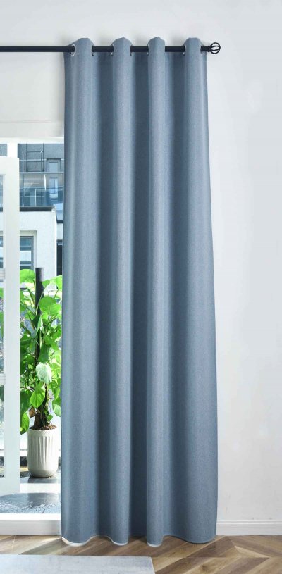 -202410- Blau HxB 245x145 cm Verdunkelungsvorhang 100%...