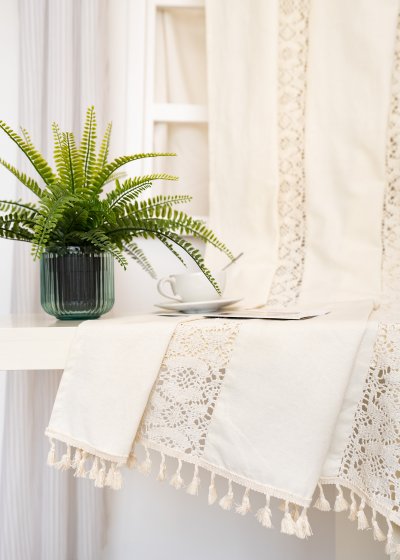 Gardine Uni Baumwolle Linen »Osaka«...