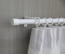 -2024140- Weiß 120 210 cm Ausziehbare Gardinenstange »Ningbo«  Ø16/19 mm Komplettset Wand Deckenmontage