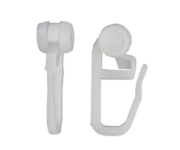 -100-  Weiß-- Gardinenrollringe, 50 Stück im Beutel