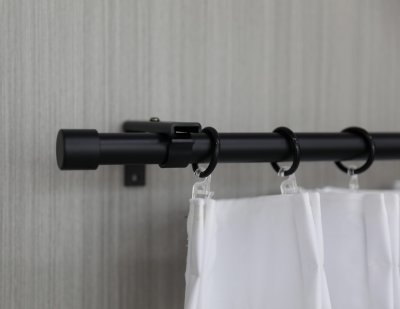 -2024140- Schwarz 120 210 cm Ausziehbare Gardinenstange...