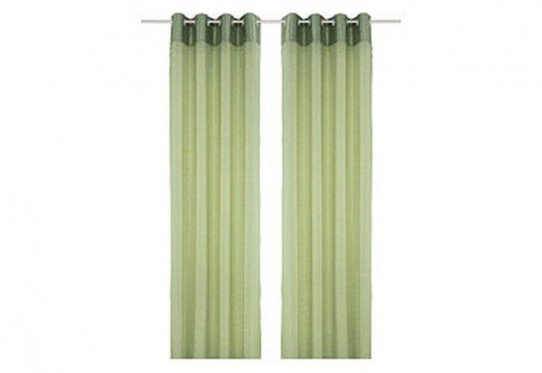 Gardine 1 Stück (HxB) 245x140cm LIMETTE Ösen halbtransparenter Stoff waschbar, 820424