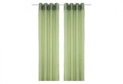 Gardine 1 Stück (HxB) 245x140cm LIMETTE Ösen halbtransparenter Stoff waschbar, 820424