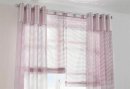 Raffrollo lila transparenter Stoff Querstreifen Gardinenband Klettband waschbar verschiedene Größen 714564