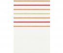 Dekoschal Gardine, mit Kräuselband, Farbe Orange und Rote Querstreifen, Halbtransparent, in verschiedenen Größen