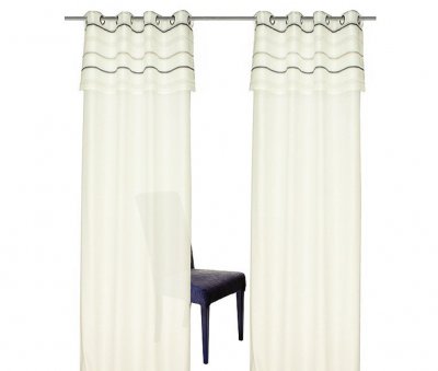 Fertigdeko, mit Ösen, Farbe Weiss, Grau, Design...