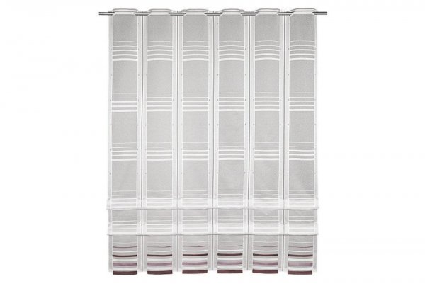 Clipsrollo HxB 145x32 cm WEIß LILA transparenter Stoff Stangendurchzug inklusive Clipse waschbar, 812614-1