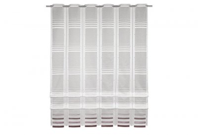 Clipsrollo HxB 145x135 cm WEIß LILA transparenter...