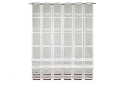 Clipsrollo HxB 145x135 cm WEIß LILA transparenter Stoff Stangendurchzug inklusive Clipse waschbar, 812614-7