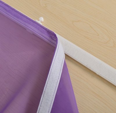 -855892- 2er-Pack Schiebepanel, Schiebegardine, Flächenvorhang Uni mit Klettband incl. Paneelwagen HxB 245x60 cm verschiedene Farben